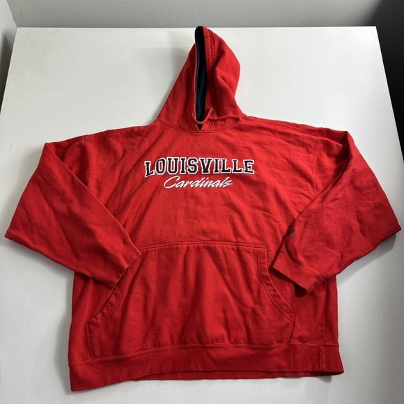 STARTER Other - Vintage‎ Starter Louisville Cardinals Red Pullover Hoodie Sweater Adult Size 3XL